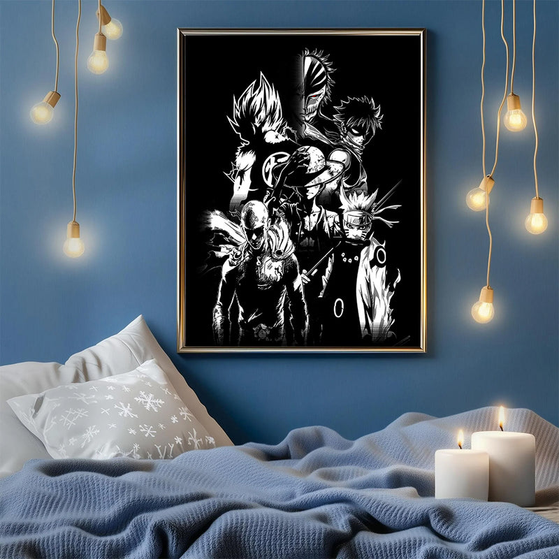 Anime Heroes - Living Room - Canvas Wall Art - Print - Wall Decor