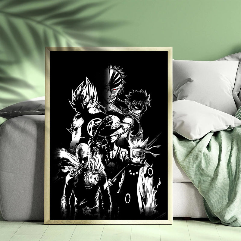 Anime Heroes - Living Room - Canvas Wall Art - Print - Wall Decor