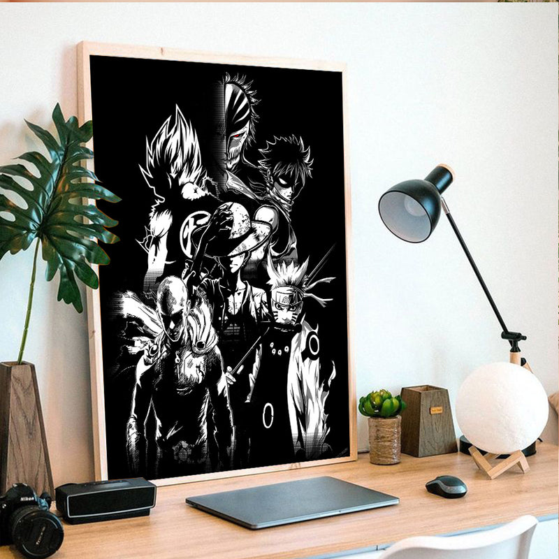 Anime Heroes - Living Room - Canvas Wall Art - Print - Wall Decor