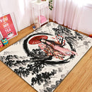 Anya Forger x Nezuko Kamado Japan Ink Style Rectangular Area Rug