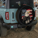 A Patriotic American Flag Eagle Tag Jeep Car Spare Tire Cover