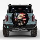 A Patriotic American Flag Eagle Tag Jeep Car Spare Tire Cover