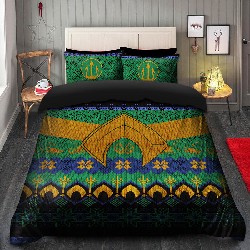 Aquaman Christmas Bedding Set Duvet Cover And 2 Pillowcases Nearkii