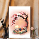 Arcanine Pokemon Sleep Cherry Blossom- Living Room - Canvas Wall Art - Print - Wall Decor