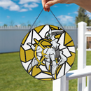 Arceus Legendary Pokemon Stained Glass Suncatcher