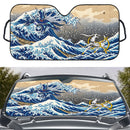 Arceus Vs Dialga Pokemon The Great Wave Custom Car Windshield Sunshades