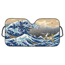 Arceus Vs Dialga Pokemon The Great Wave Custom Car Windshield Sunshades