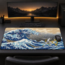 Arceus Vs Dialga Pokemon The Great Wave Desk Mat