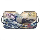 Arceus Vs Giratina Palkia Dialga Pokemon The Great Wave Custom Car Windshield Sunshades