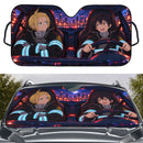 Arthur Boyle x Tamaki Kotatsu Fire Force Custom Car Windshield Sunshades