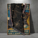 Astrology Universe Lover Woven Throw Blanket