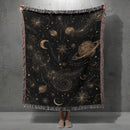 Astrology Universe Lover Woven Throw Blanket