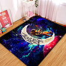 Astronaut Love You To The Moon Rectangular Area Rug