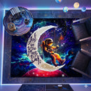 Astronaut Love You To The Moon Rectangular Area Rug