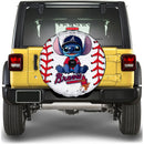 Atlanta Braves Car Spare Tire Cover With Camera Hole