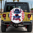 Atlanta Braves Car Spare Tire Cover With Camera Hole