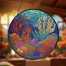 Deep Sea Corals Stained Glass Suncatcher