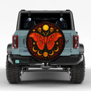 Gothic Atlas Moth Butterfly Sun Moon Skull Jeep Car Spare Tire Cover