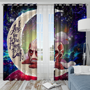 Attack On Titan Love You To The Moon Galaxy Window Curtain