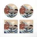 Attack On Titans The Great Wave Japan Anime Ceramic Decor Coaster - Gift Idea