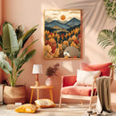 Autumn Hedgehog In A Scenic Forest - Living Room - Canvas Wall Art - Print - Wall Decor