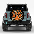 Autumn Leafs Paw Shape Car Spare Tire Cover