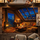 Autumn Midnight in Paris Rectangular Area Rug