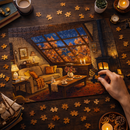Autumn Night Warming Cozy Jigsaw Puzzle