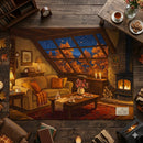 Autumn Night Warming Cozy Rectangular Area Rug