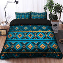 Blue Navajo Tribal Bedding Set