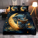 Elephant Reading Moon Quilt Bed Sets