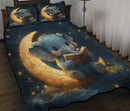 Elephant Reading Moon Quilt Bed Sets