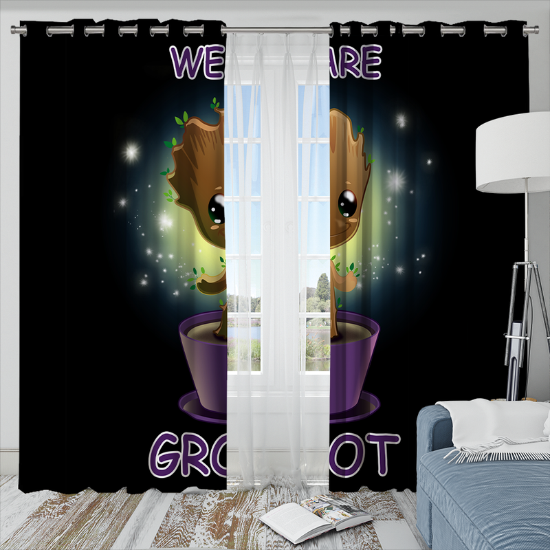 Baby Groot Window Curtain