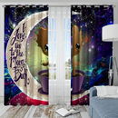 Groot Love You To The Moon Galaxy Window Curtain