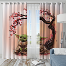 Yoda Cherry Blossom Japan Window Curtain