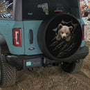 Baby Bear Tearing Car Spare Tire Cover