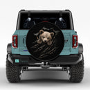 Baby Bear Tearing Car Spare Tire Cover