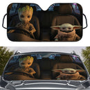 Baby Groot x Baby Yoda Car Auto Sunshades