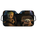 Baby Groot x Baby Yoda Car Auto Sunshades