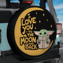 Yoda I Love You To The Moon And Back Jeep Car Spare Tire Cover