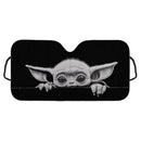 Baby Yoda Peeking Custom Car Windshield Sunshades