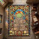 Baby Yoda Stained Glass Rectangular Area Rug