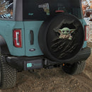 Baby Yoda Tearing Car Spare Tire Cover