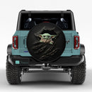 Baby Yoda Tearing Car Spare Tire Cover
