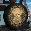 Mandala Meditating Elephant Yoga Art Jeep Car Spare Tire Cover