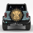 Mandala Meditating Elephant Yoga Art Jeep Car Spare Tire Cover