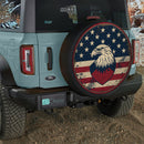 Bald Eagle USA Flag Retro Car Spare Tire Cover