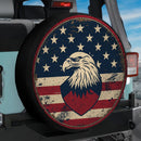 Bald Eagle USA Flag Retro Car Spare Tire Cover