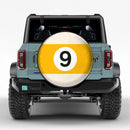 Ball Pool Billiards Yellow 9 Car Spare Tire Cover