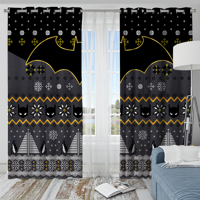 Batman Christmas Window Curtain